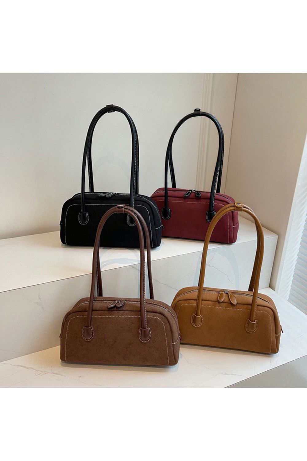 XY London 'Ashden' Women's Handbag with Shoulder Strap and Faux Suede Finish image 4