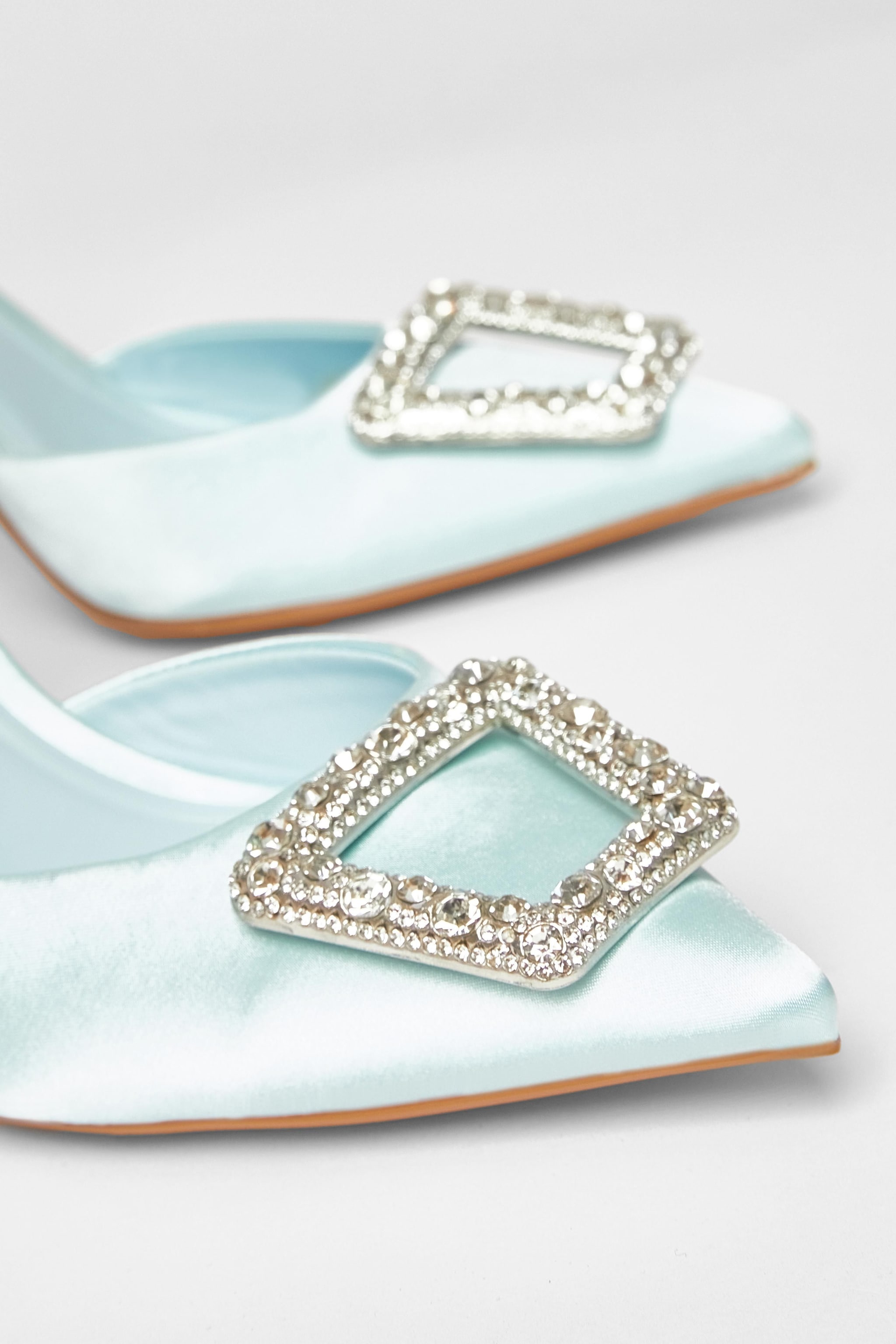 Quiz Light Blue Bridal Brooch Court Heels image 4
