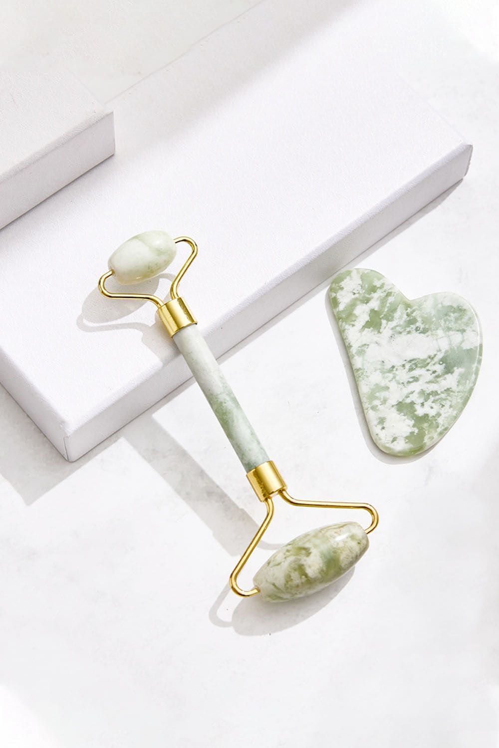 SHEONLY Premium Authentic Jade Face Roller Massager Gift Set image 1