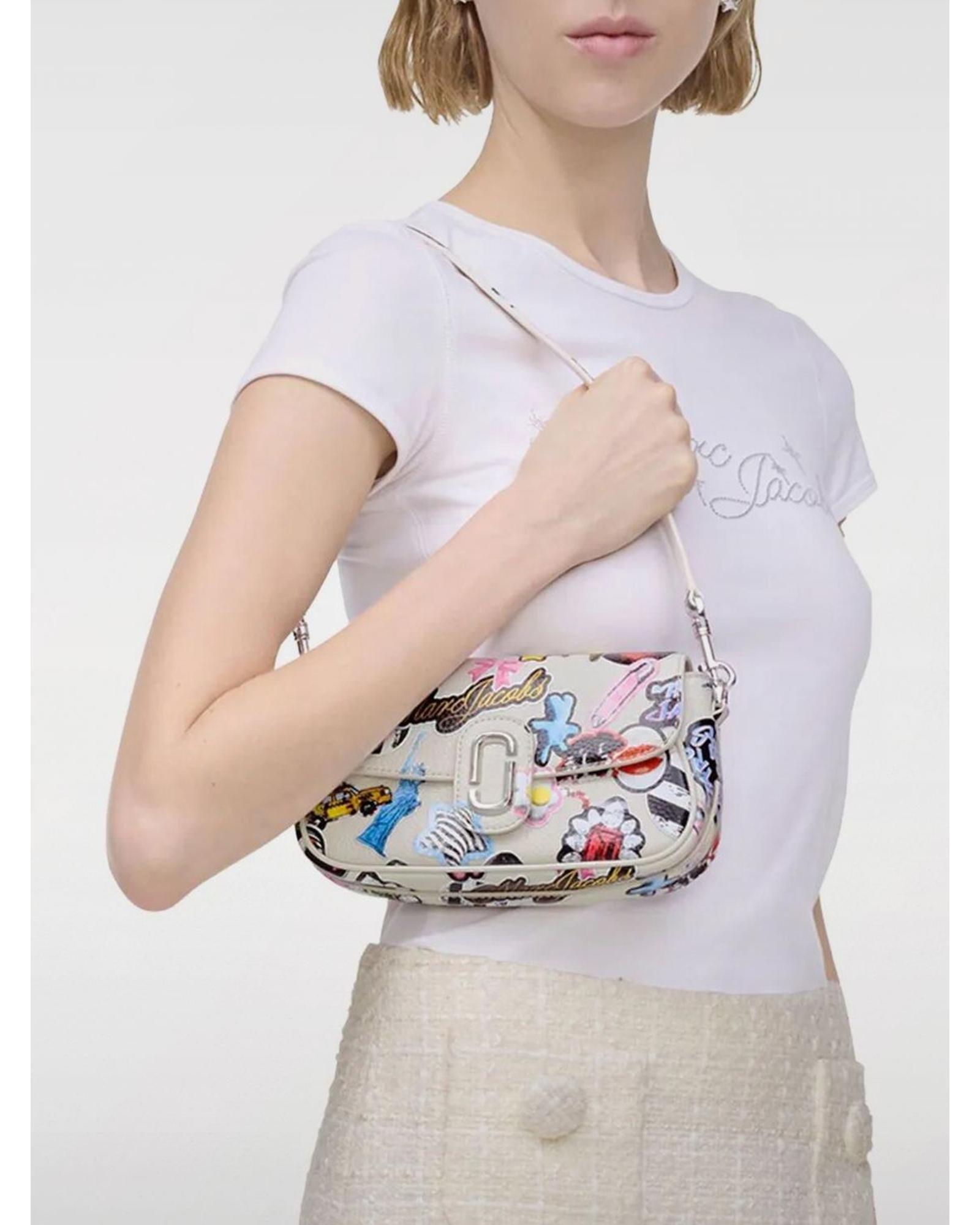Marc Jacobs Softshot 21 Sticker Crossbody Bag Wo - White Clutch Bags image 2