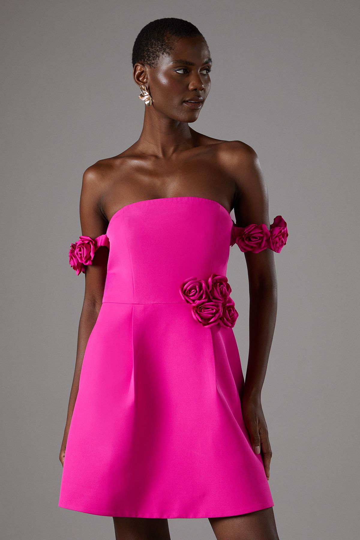 Coast Rosette Bandeau Mini Dress Pink image 2