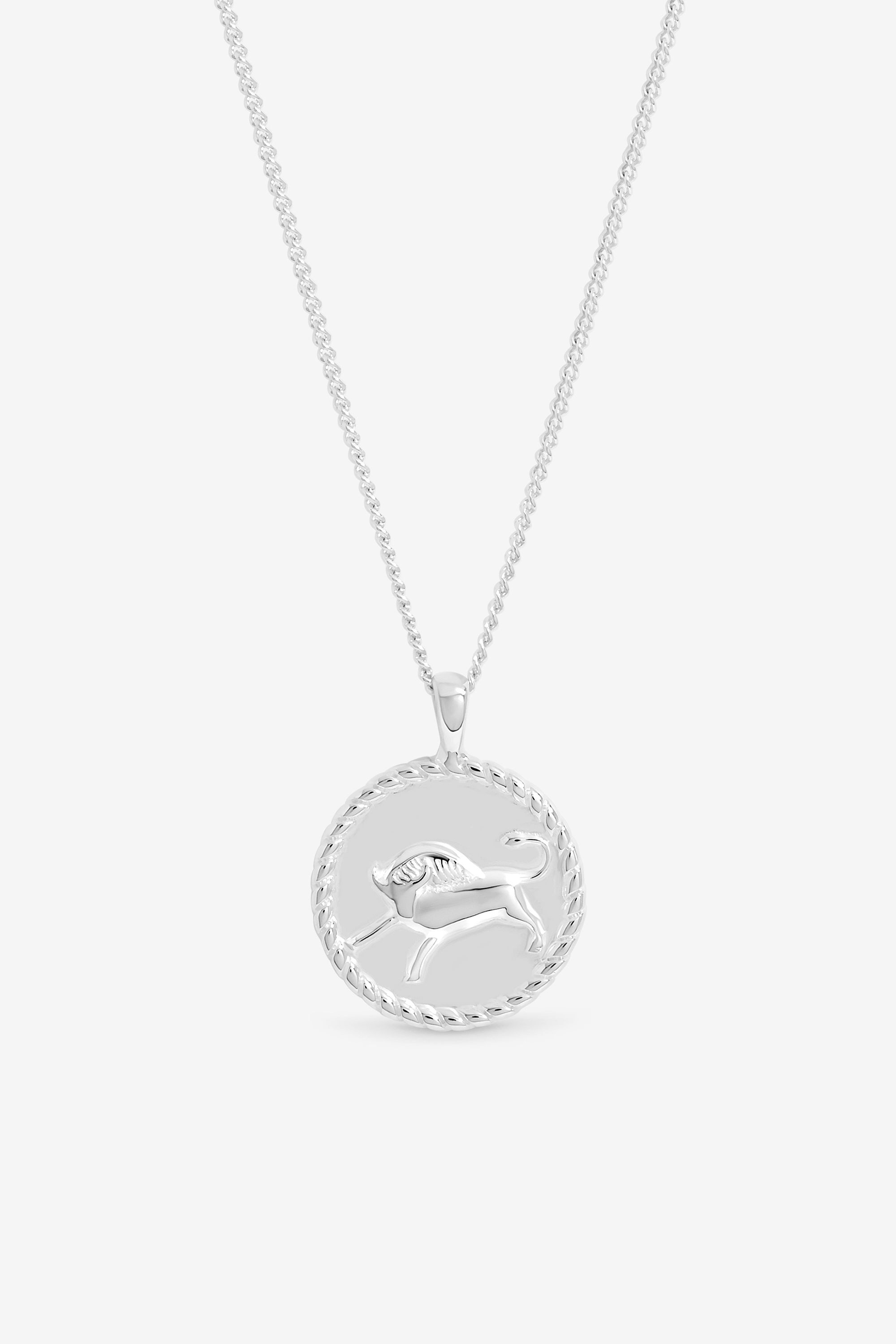 Simply Silver Sterling Silver 925 Zodiac Pendant - Taurus