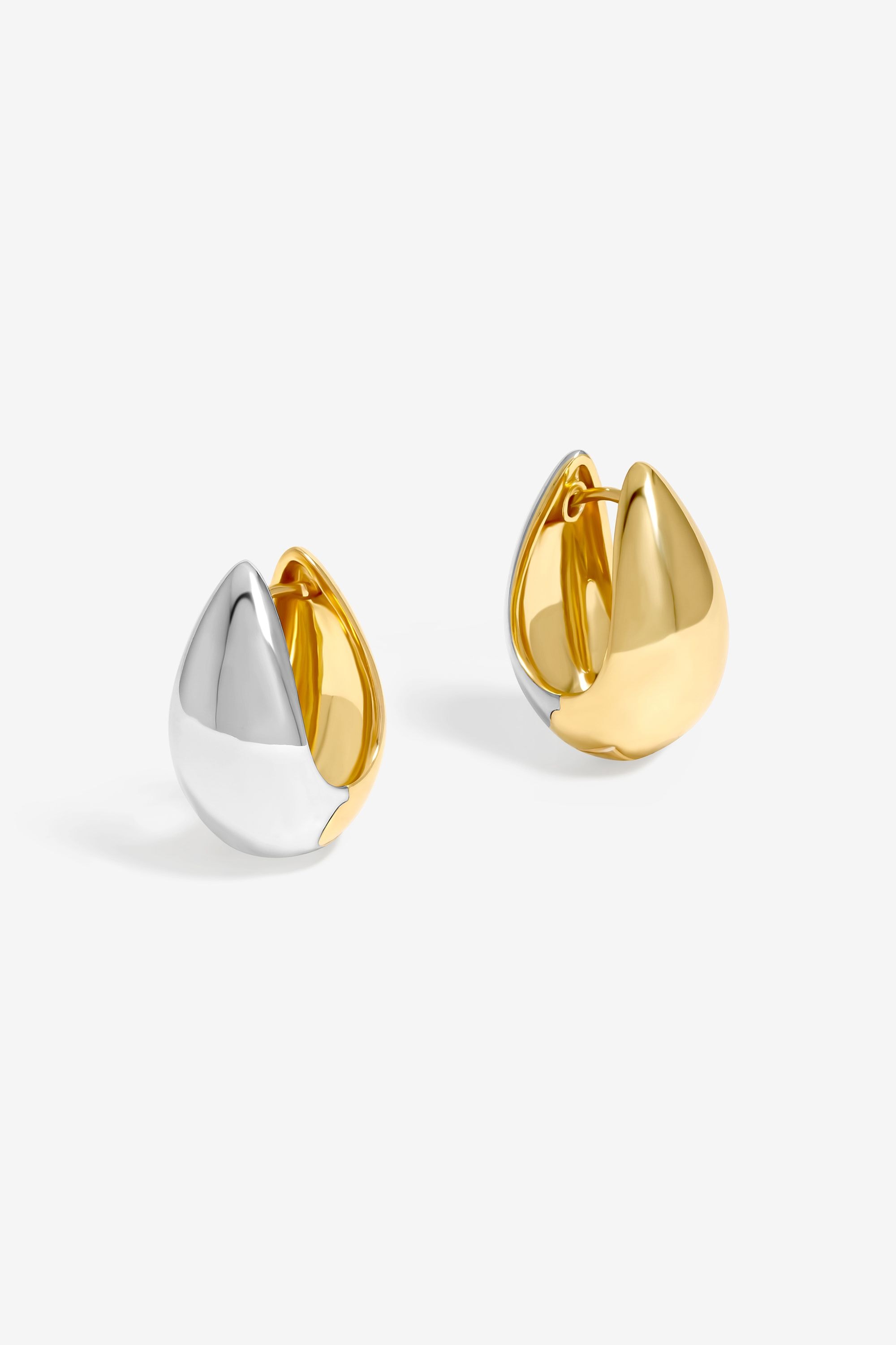 Jon Richard Two Tone Hoop Earrings image 1