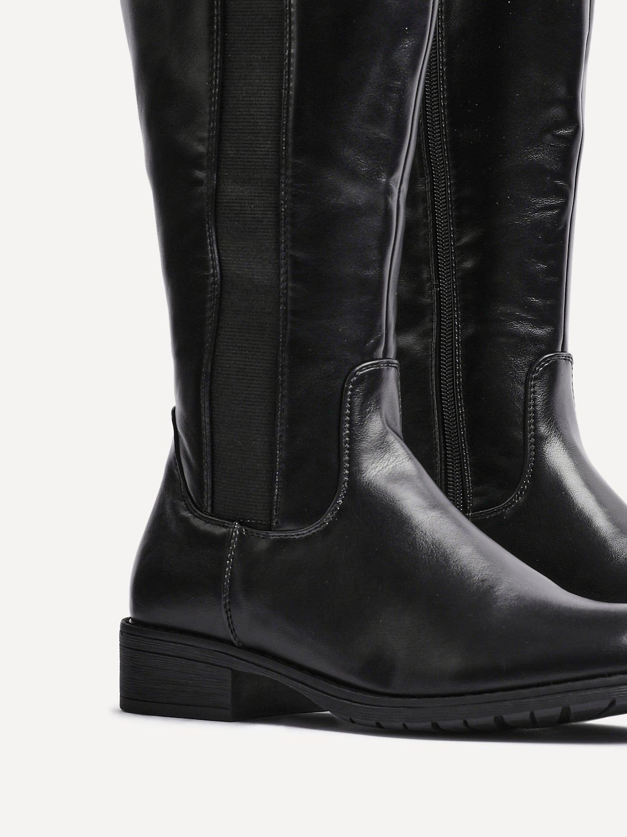 Linzi Alma Black Faux Leather High Leg Riding Boot image 4