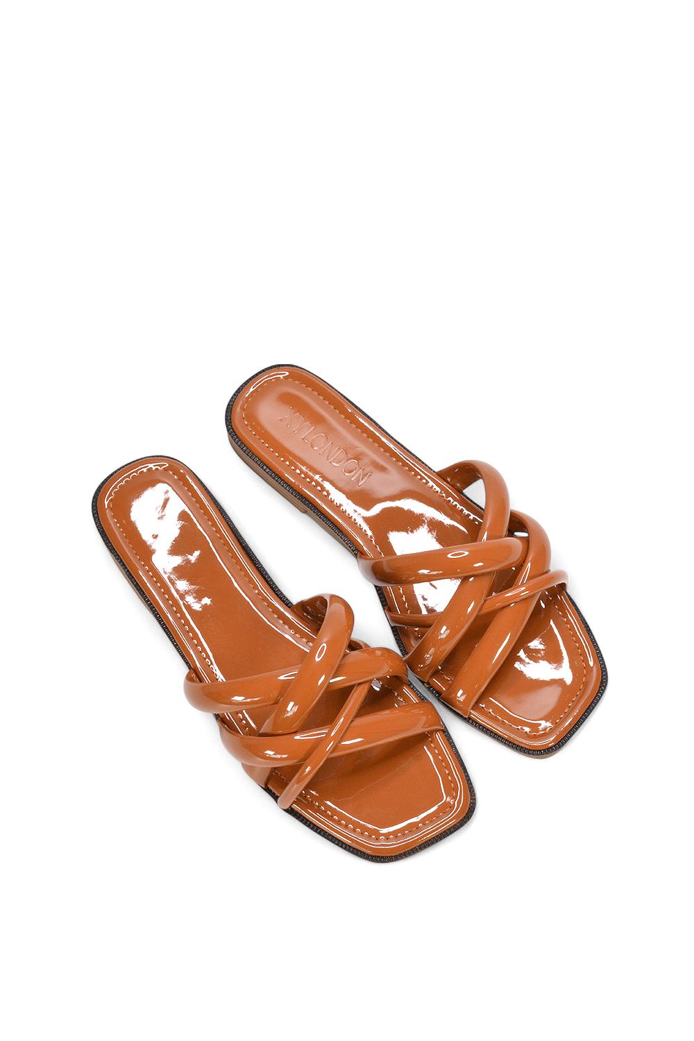 XY London 'Fiona' Strappy Flat Open Toe  Sandal Mule Sliders image 5