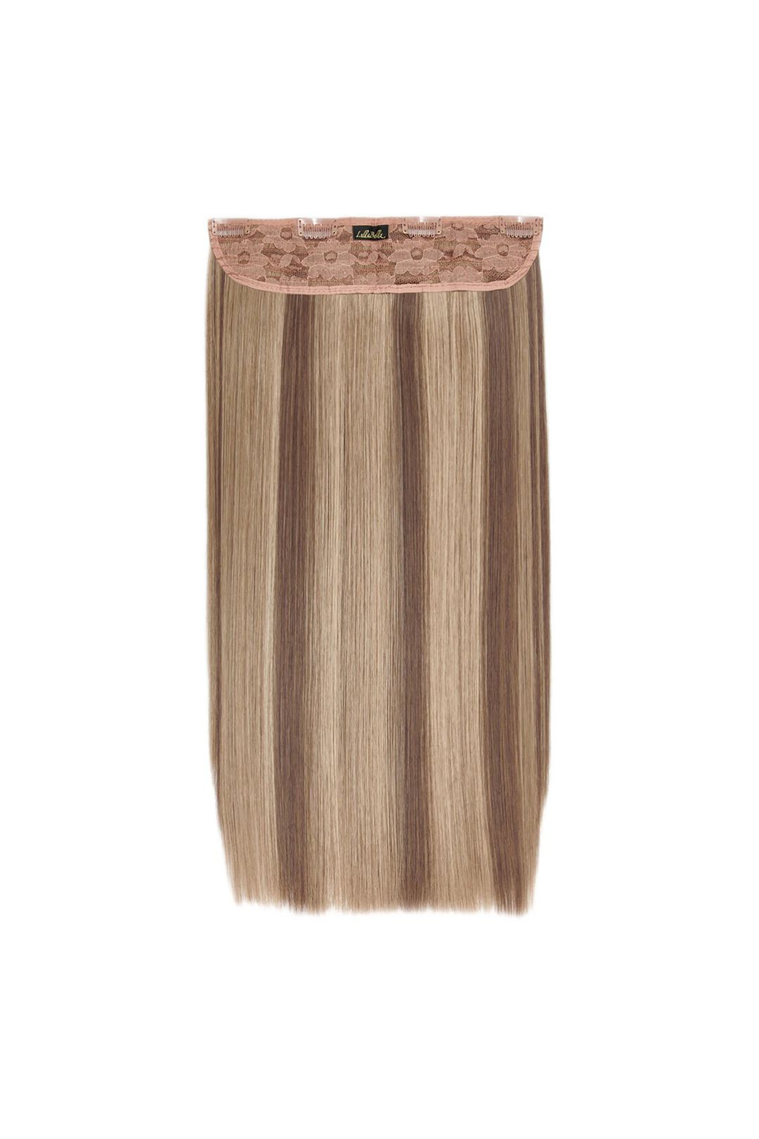 Lullabellz Thick 24` 1 Piece Straight Clip In Hair Extensions Mellow Brown image 1