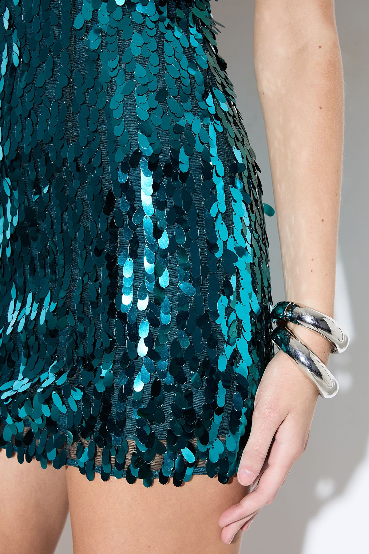 MissPap Dense Teardrop Sequin Mini Teal image 4