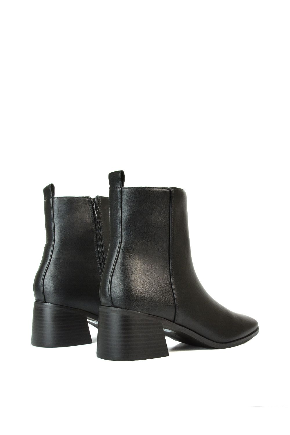 XY London 'Angela' Square Toe Low Heel Ankle Booties With Block Heel image 3