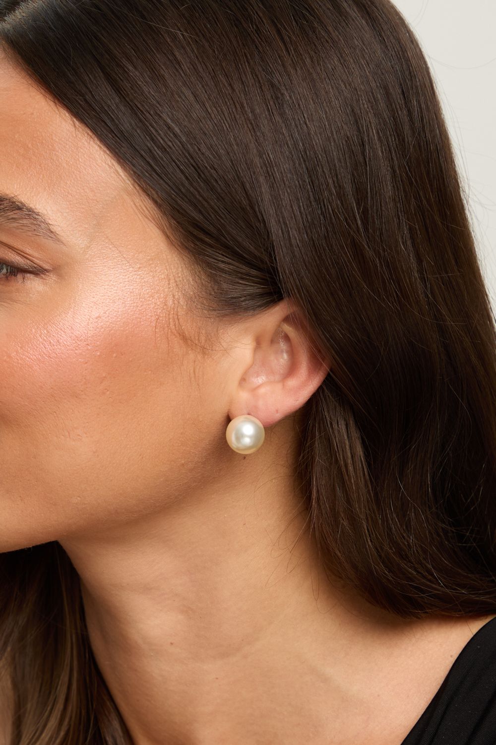 Jon Richard Cream Large Pearl Earrings image 2