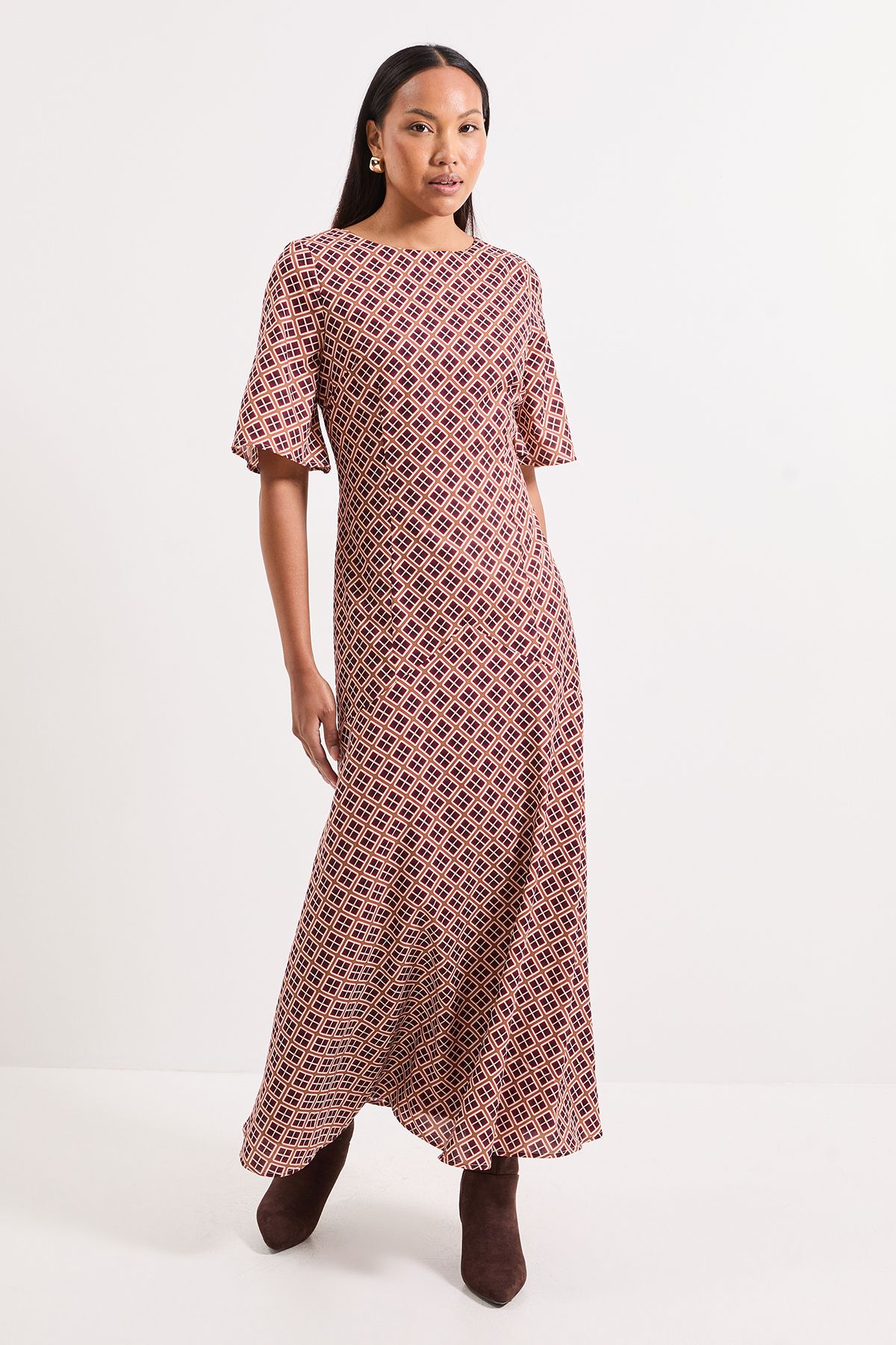 Principles Geo Maxi Dress Red