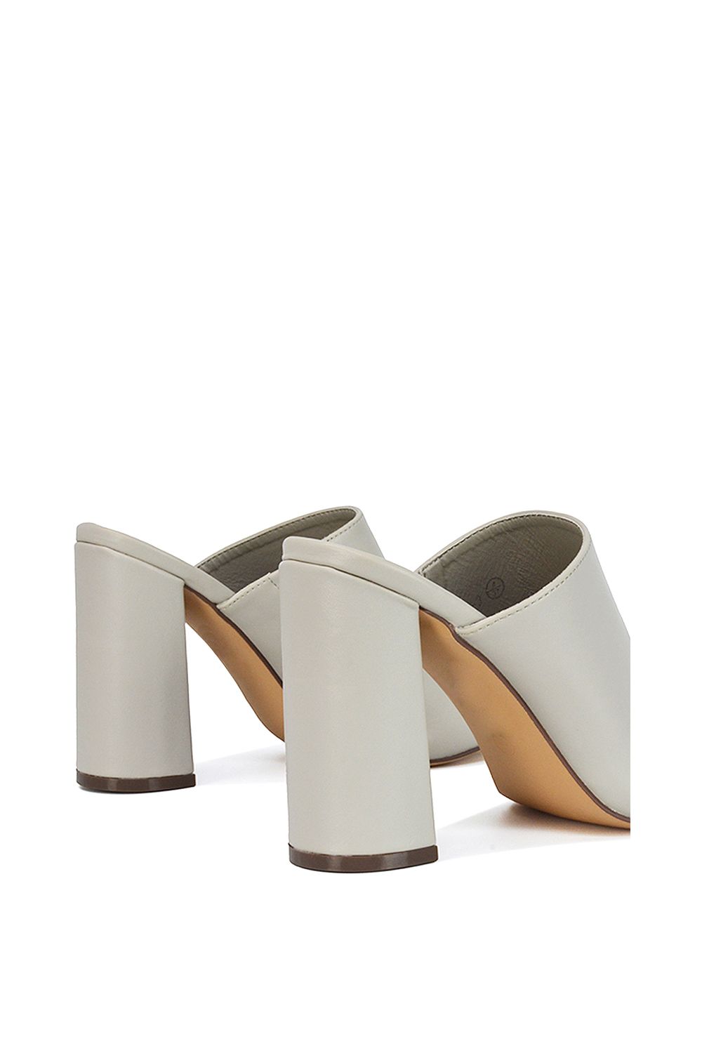 XY London 'Sunday' Square Toe Block High Heel Mule Peep Toe Sandals image 3