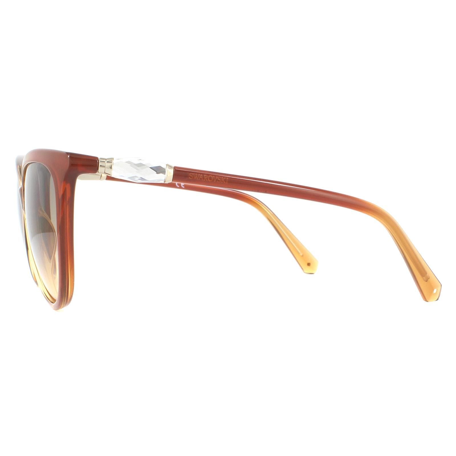 Swarovski Cat Eye Light Brown Transparent Brown Gradient Sunglasses image 3