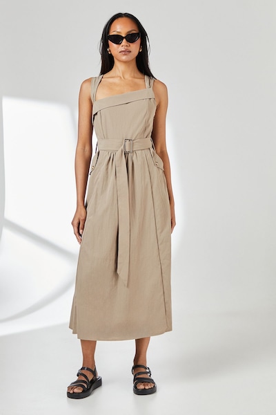 Principles Taupe Parachute Belted Midi Dress Taupe