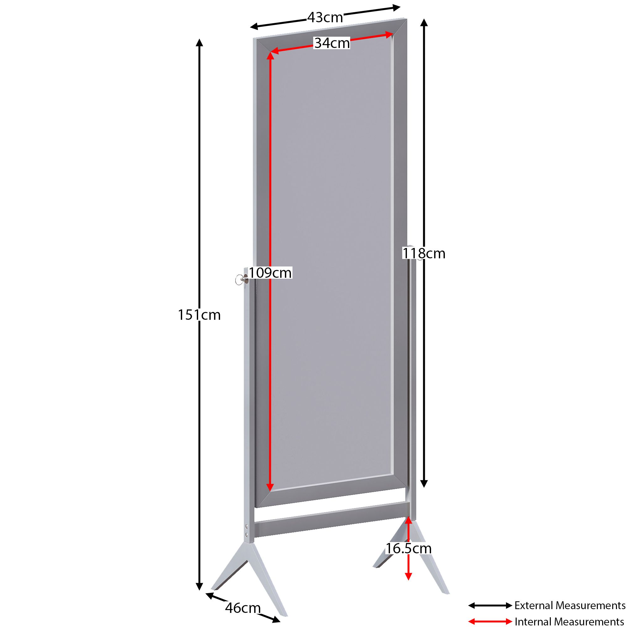 Home Discount Vida Designs Nishano Rectangle Cheval Mirror Full Length Rotating Frame image 2