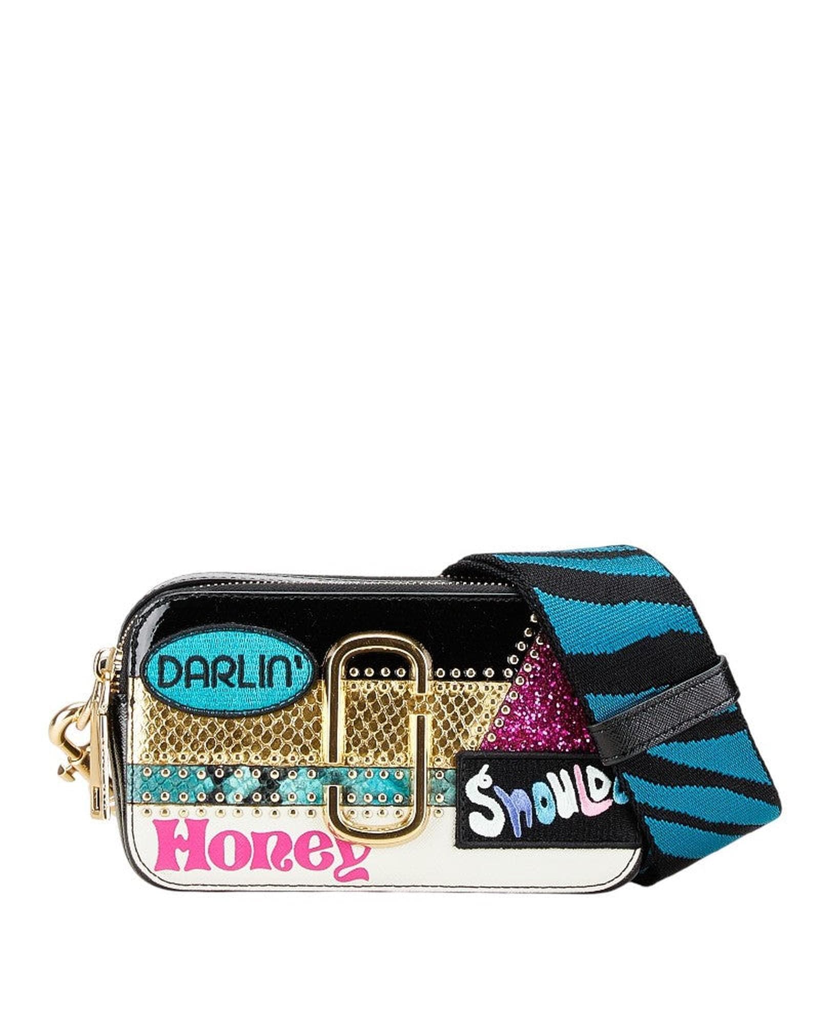 Marc Jacobs Preloved Snapshot Bag Patchwork Wo - Black | Black Crossbody Bags image 1