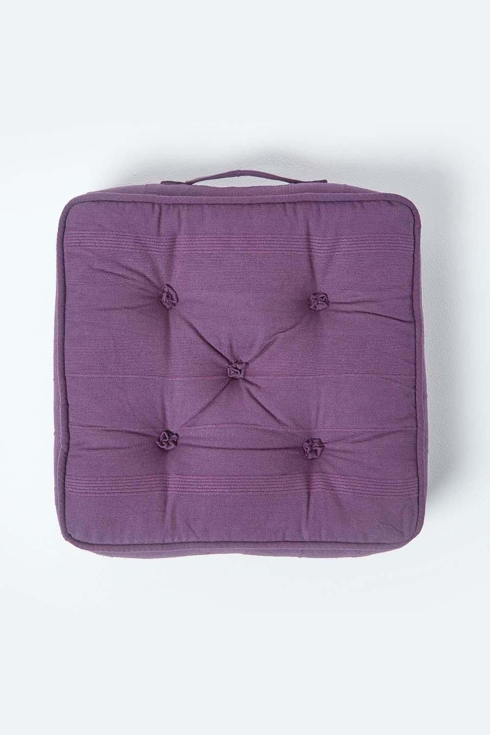 Homescapes Rajput Ribbed Cotton Floor Cushion image 3