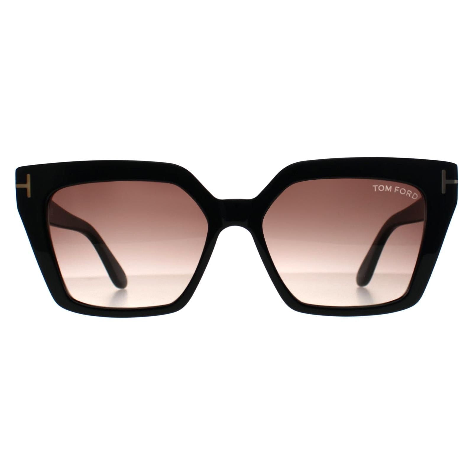 Tom Ford Cat Eye Shiny Black Purple Brown Gradient Winona FT1030 image 1