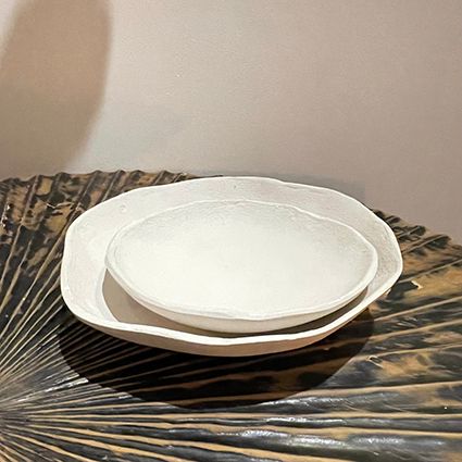 Hestia Round White Decorative Bowl - Large image 3