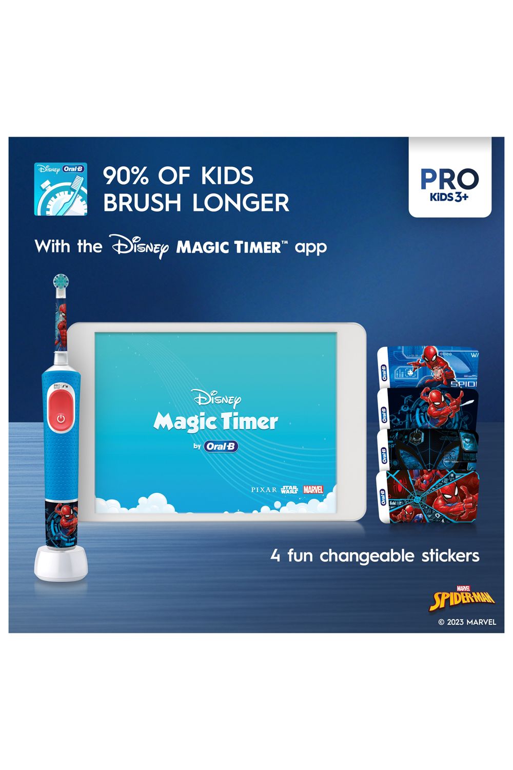 Oral B Kids Spiderman Vitality Pro Toothbrush+Case Multi image 7