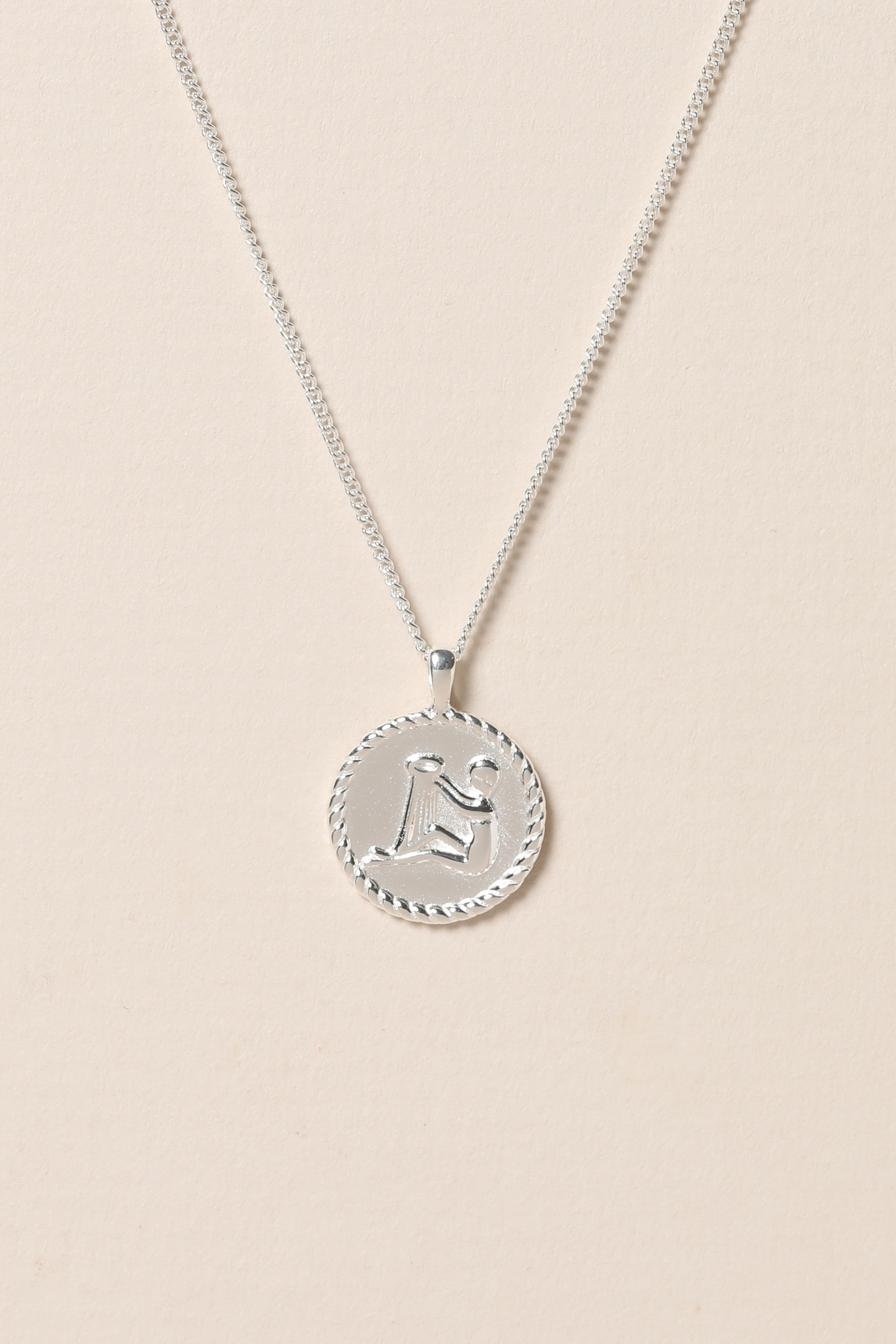 Simply Silver Sterling Silver 925 Zodiac Pendant - Aquarius image 2