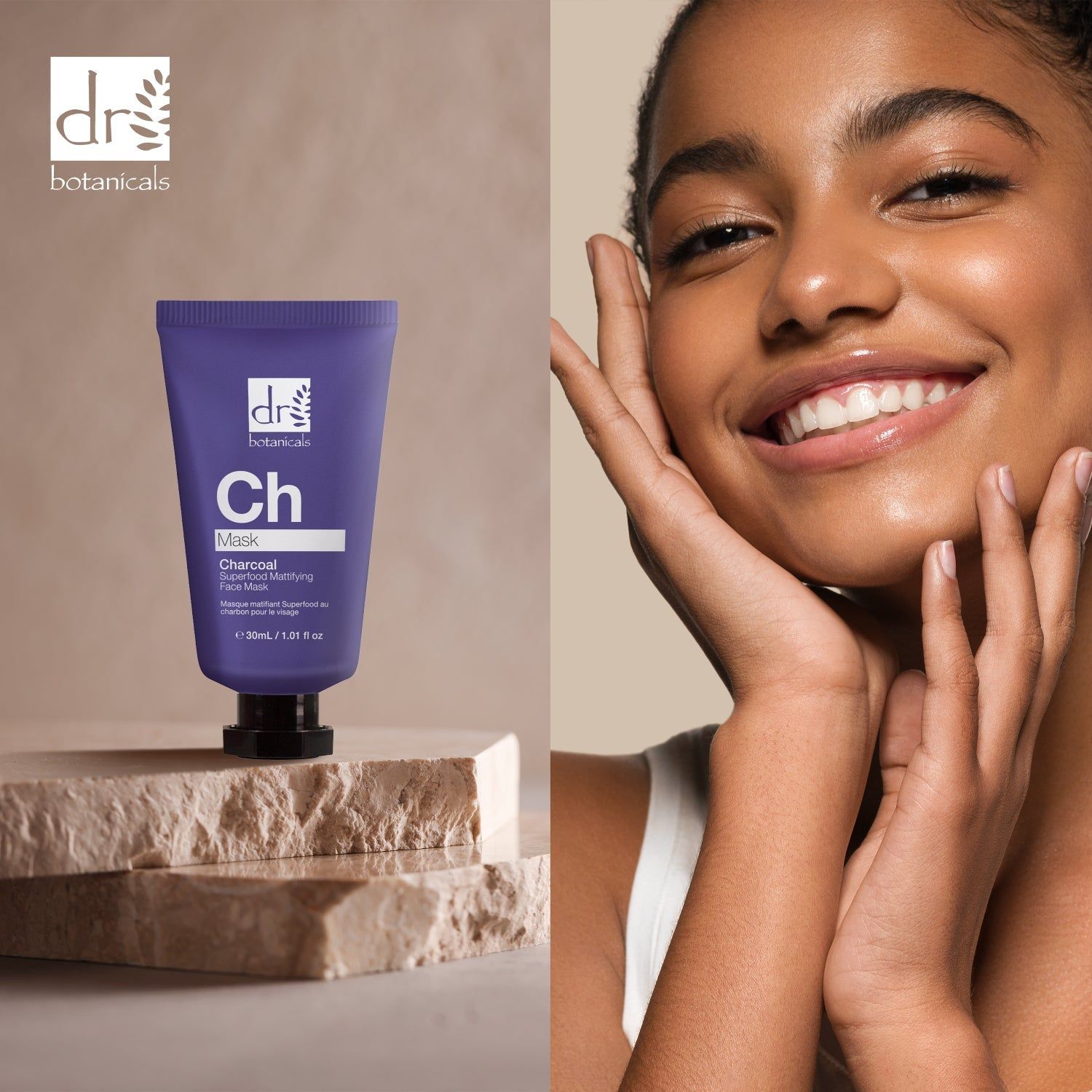 Dr. Botanicals Charcoal Superfood Mattifying Face Mask 30ml x 2 Duo Set image 5