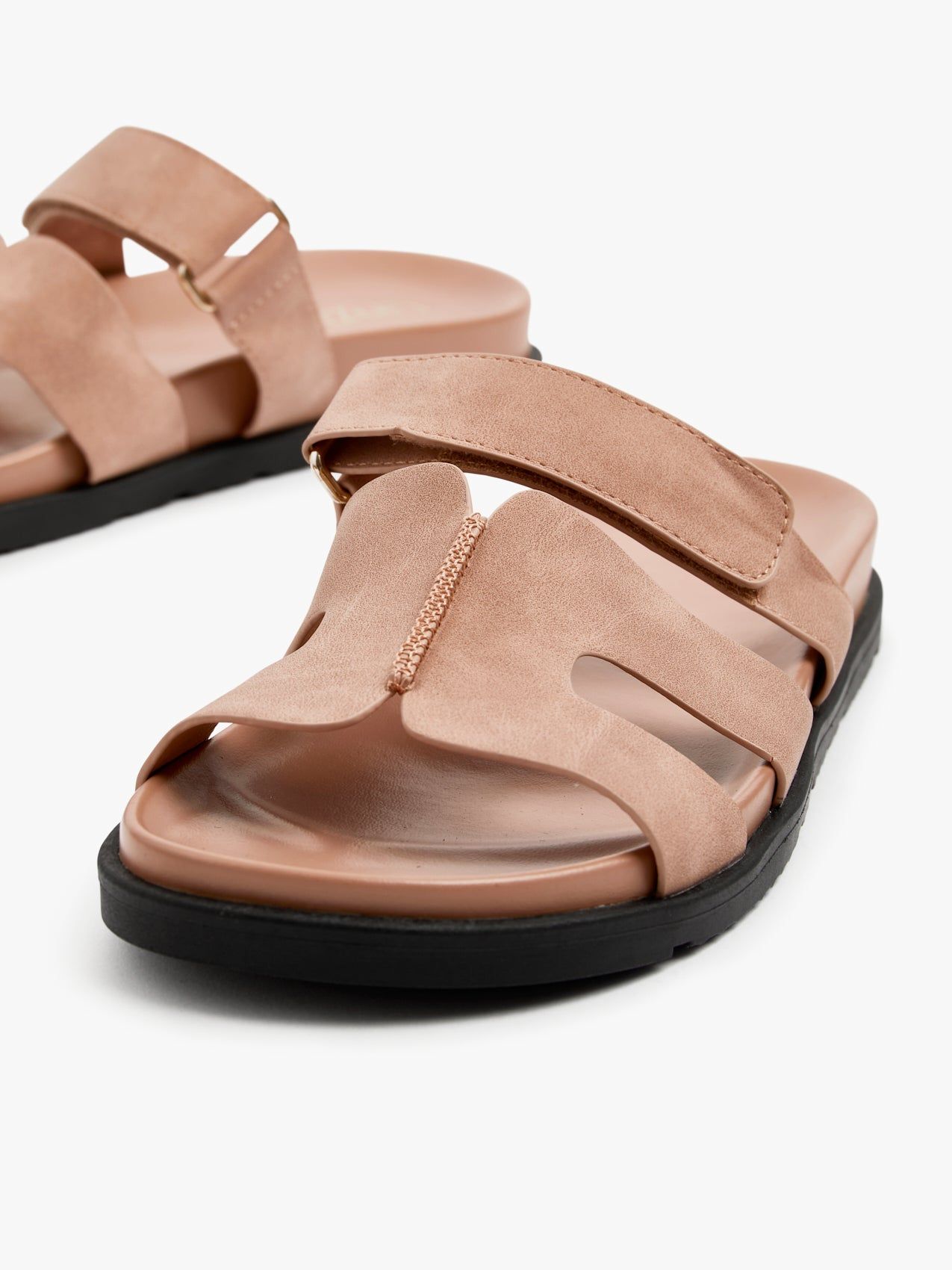 Linzi Emmy Dusky Pink Faux Nubuck Footbed Linked Design Sandal image 4