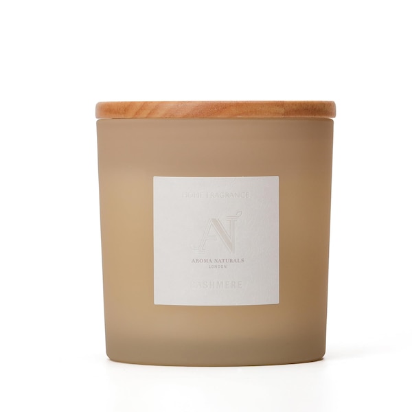 Aroma Naturals Frosted Decadence Glass Candle - Vanilla Bean Scent