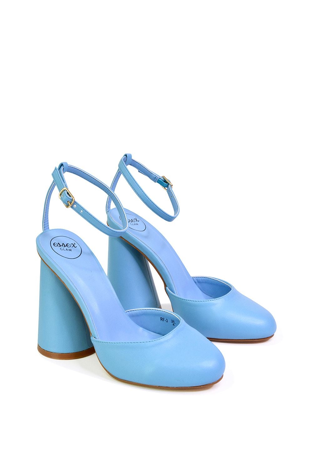 XY London 'Ekin' Ankle Strap Statement Cylinder Block Heel image 3