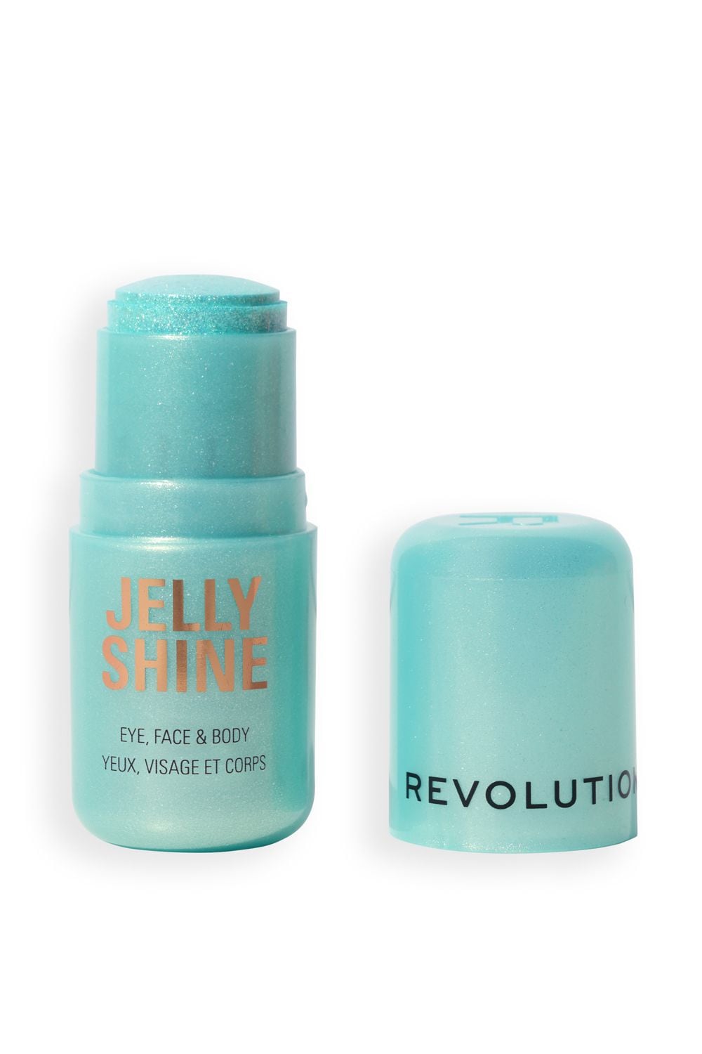 Revolution Jelly Shine Eye, Face & Body Highlight Stick 5.5g Mermaid Green image 2