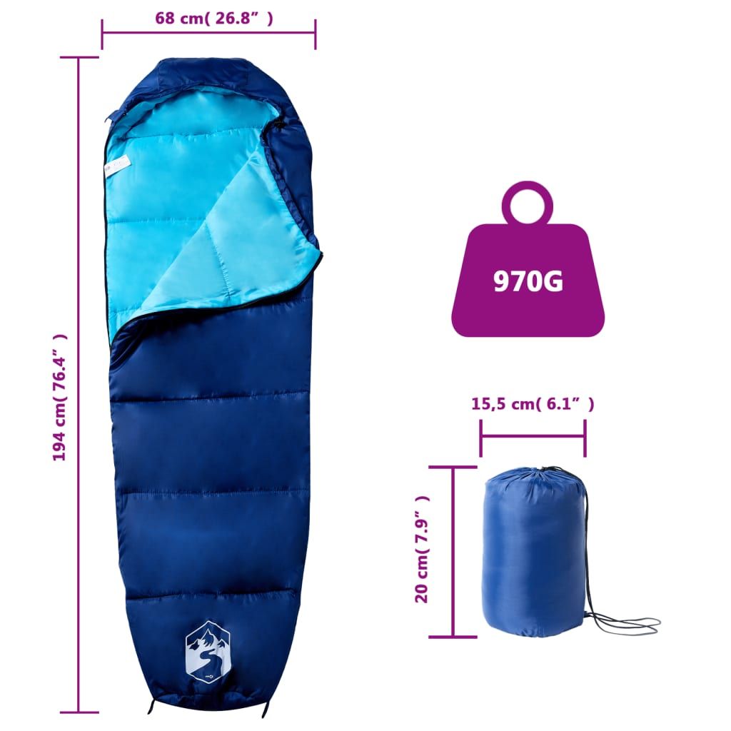Berkfield Home Mummy Sleeping Bag for Adults Camping 3 Seasons image 5