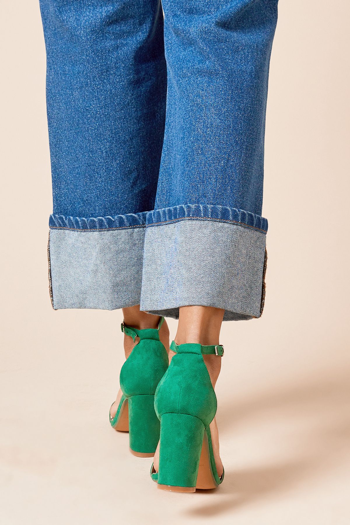 Dorothy Perkins Spark High Block Heel Sandals Green image 3