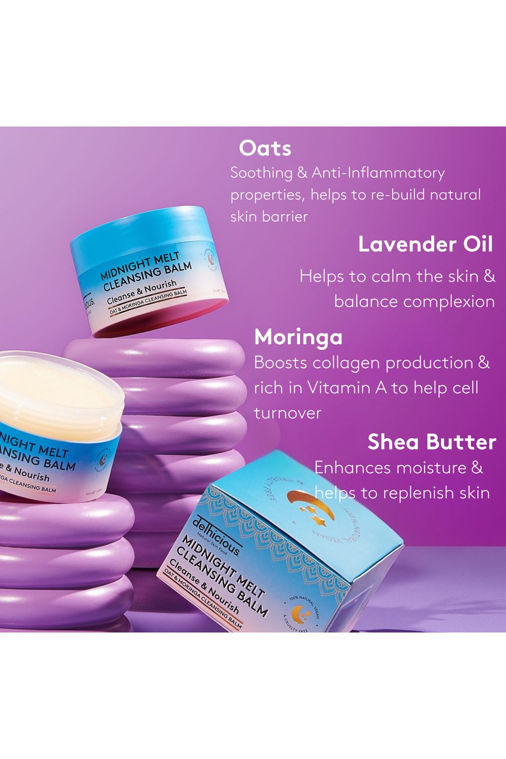 Delhicious Midnight Melt Cleansing Balm 100ml Multi image 3