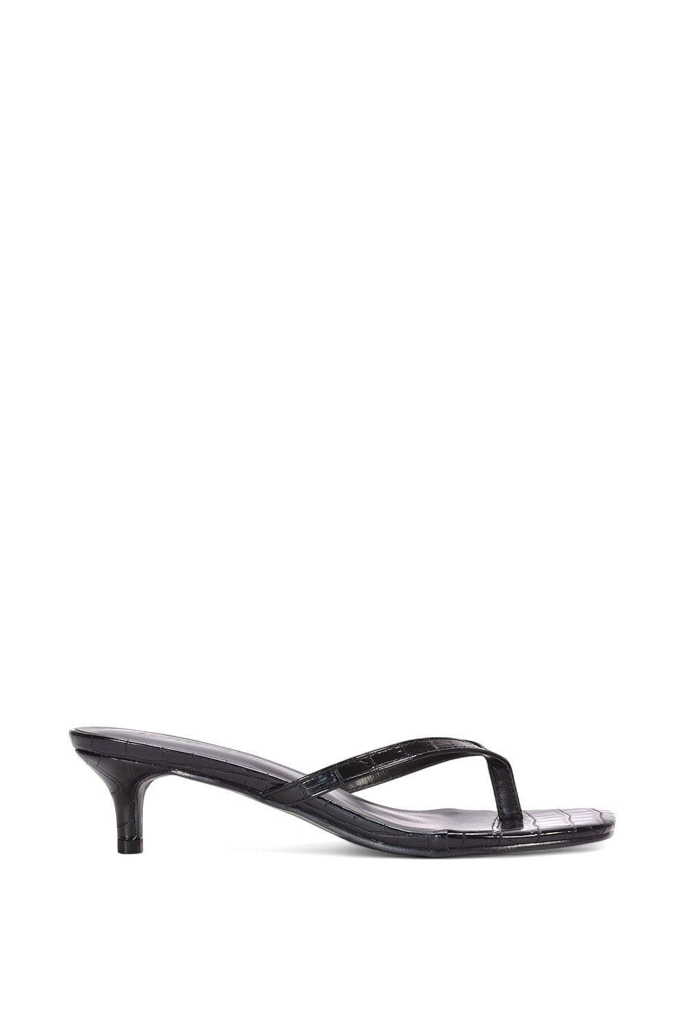 XY London 'Jane' Low Kitten Heel Sandal Mules With Toe Post