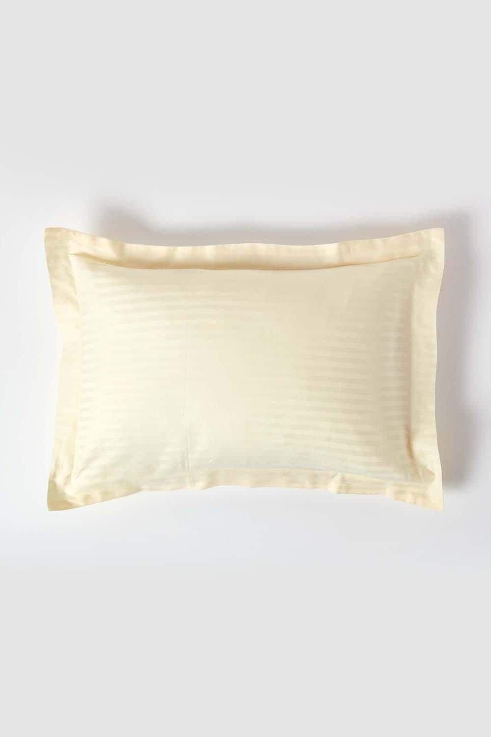 Homescapes Egyptian Cotton Satin Stripe Oxford Pillowcase 330 TC image 1