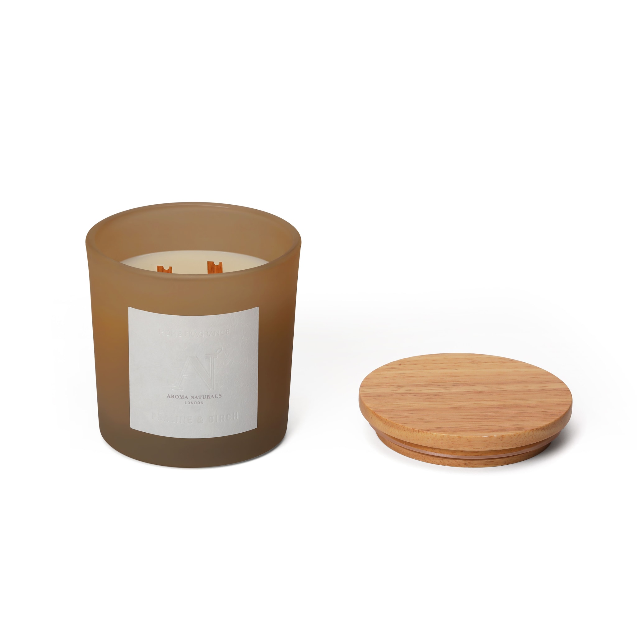 Aroma Naturals Frosted Decadence Glass Candle - Vanilla Bean Scent image 3