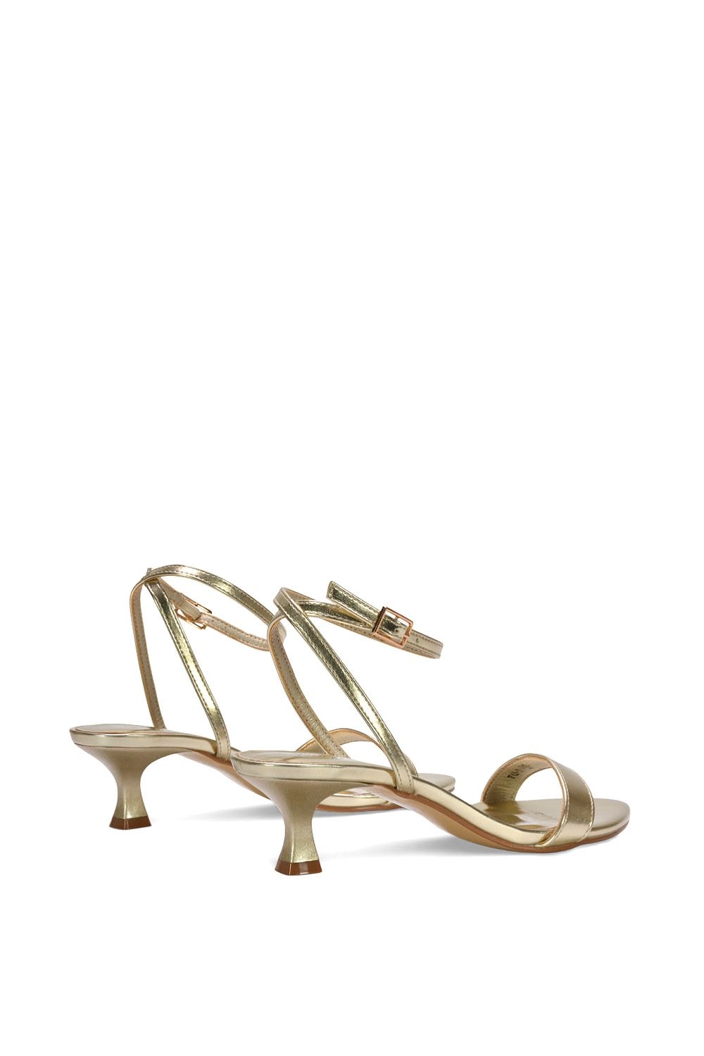 XY London 'Antonia' Kitten Low Heel Strappy Sandal Two Part Heeled Shoes image 4