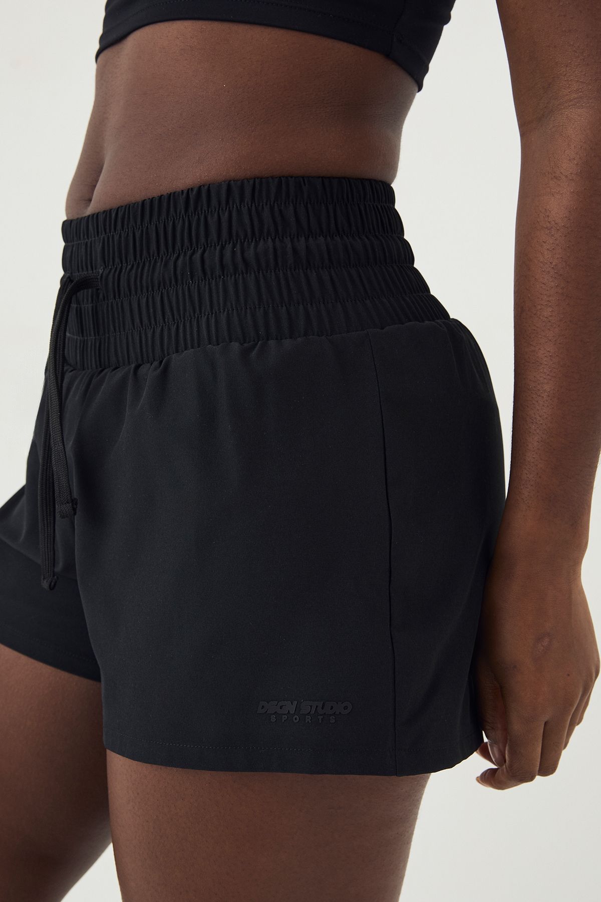DSGN Studio DSGN Studio High Waist Deep Waistband Running Short Black image 4
