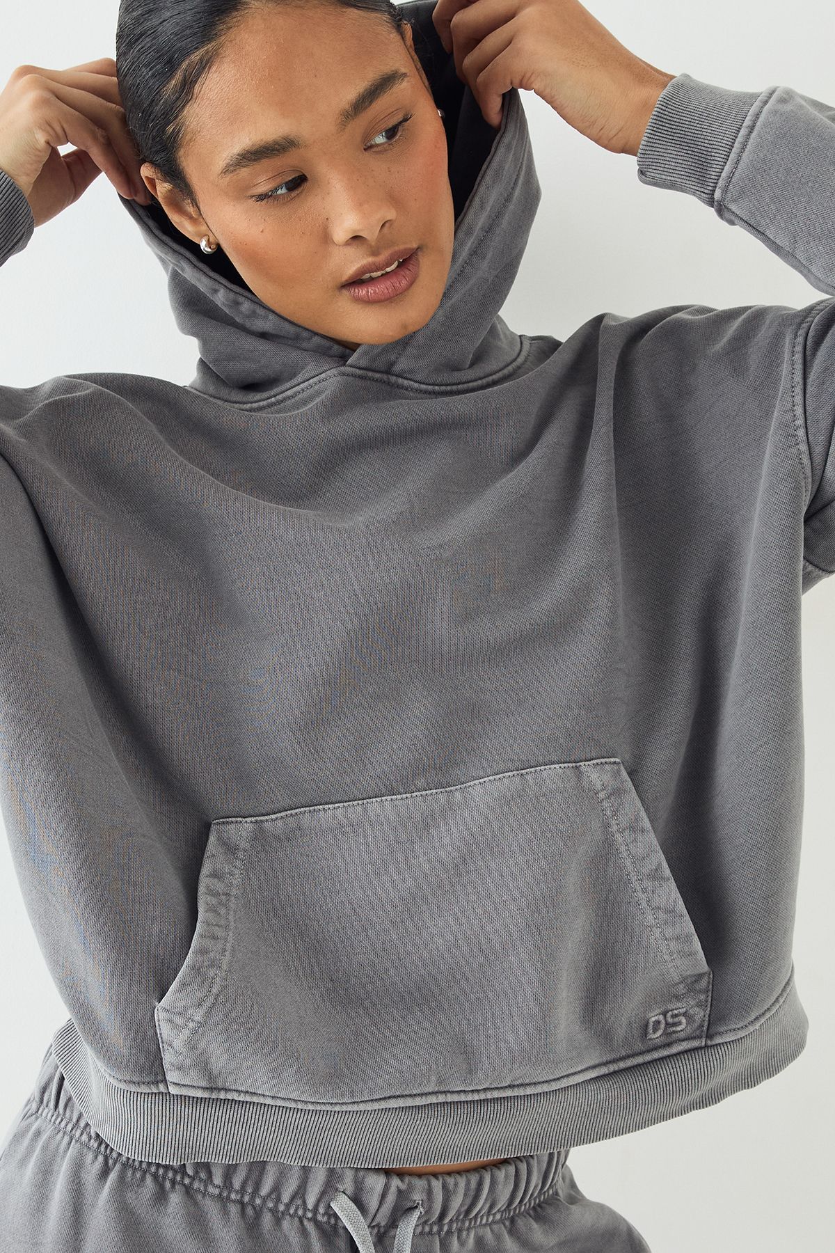 DSGN Studio DSGN Studio Premium Heavyweight Washed Oversized Hoodie Charcoal image 4