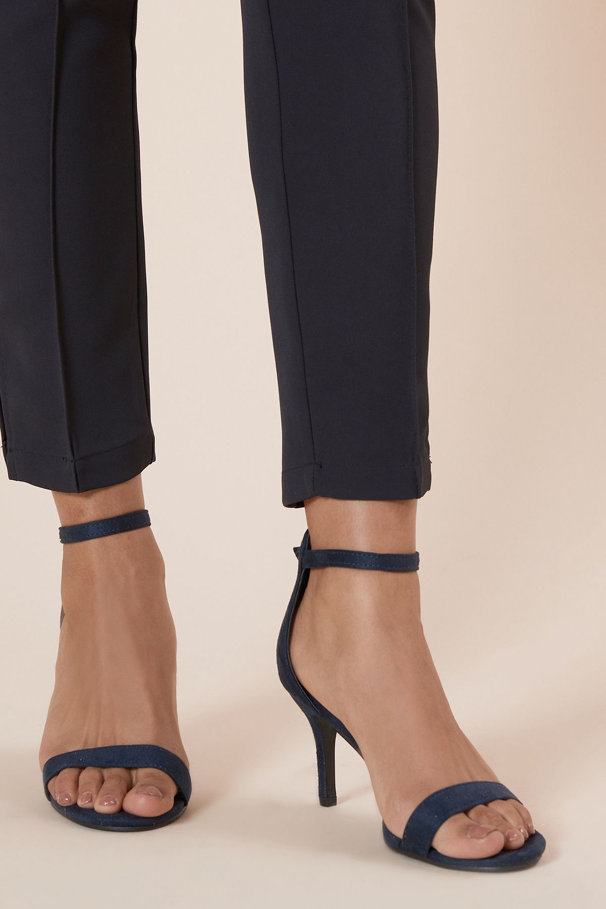 Dorothy Perkins Tasha Barely There Medium Stiletto Heel Sandals Navy image 4