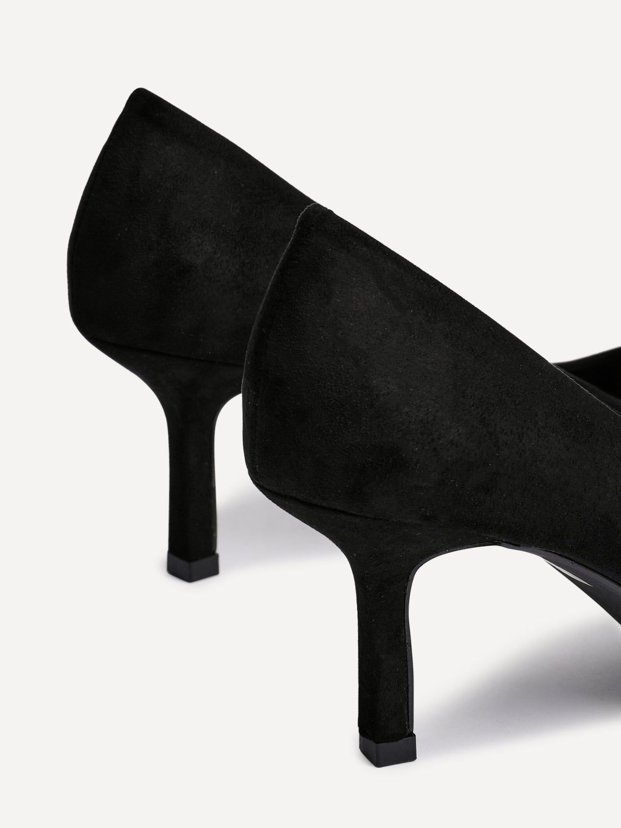 Linzi Kat Black Faux Suede Court Heels image 5