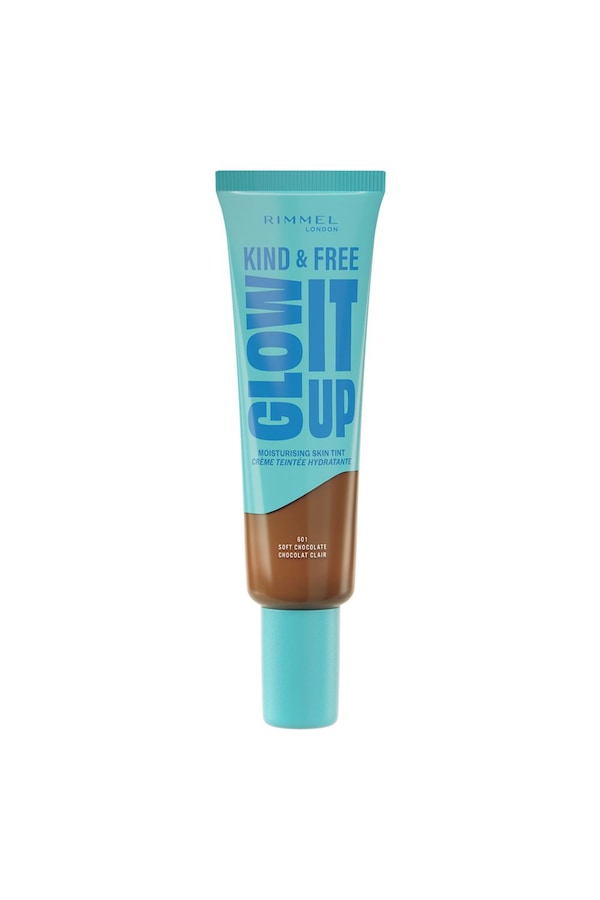 Rimmel London Kind & Free GLOW IT UP Moisturising Skin Tint 30ml 601 Soft Chocolate