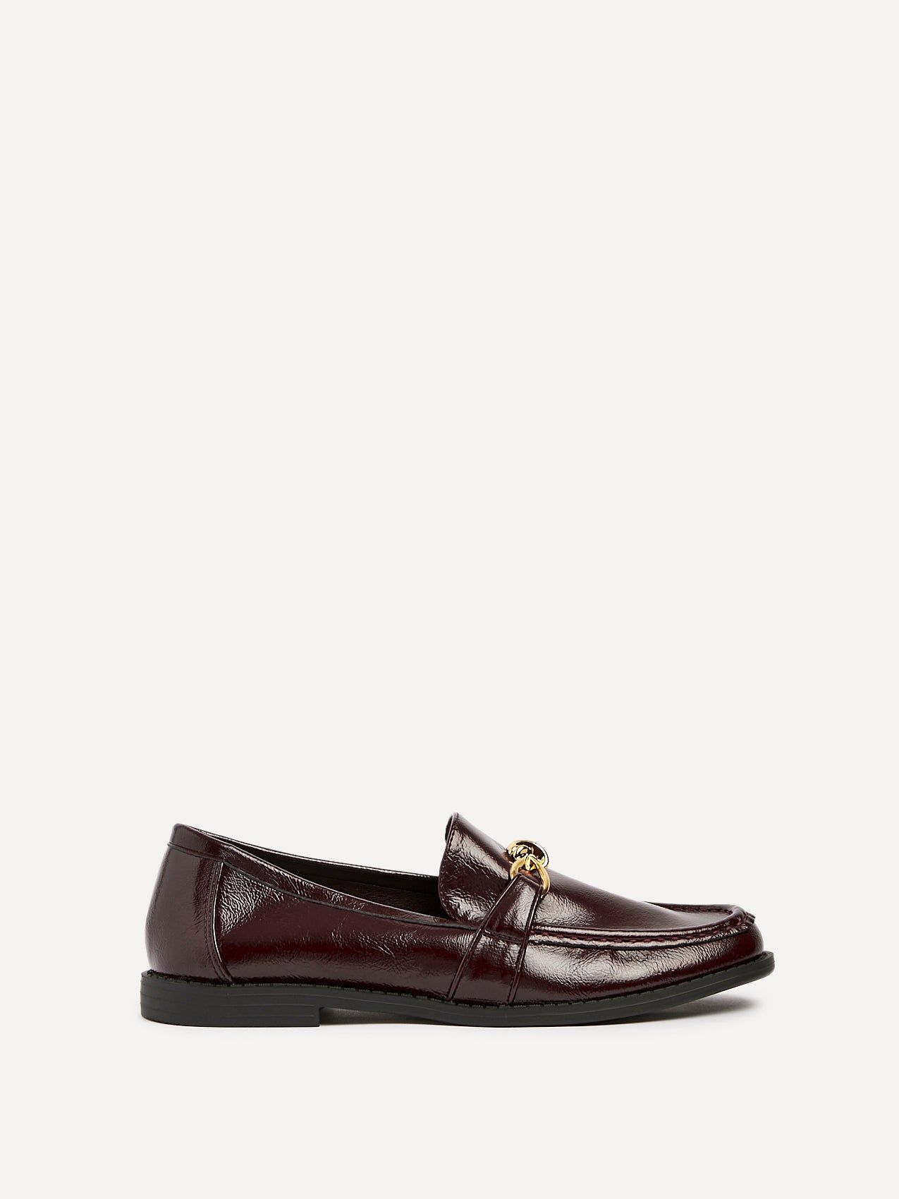 Linzi Affluent Burgundy Faux Leather Loafers