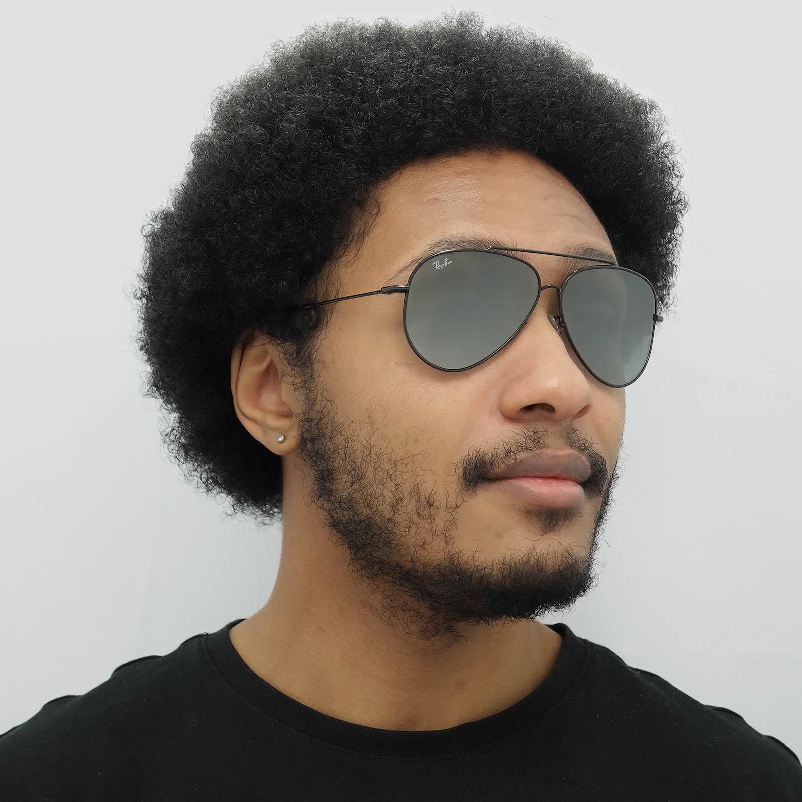 Ray-Ban Aviator Black Silver Mirror RB0101S Aviator Reverse image 5