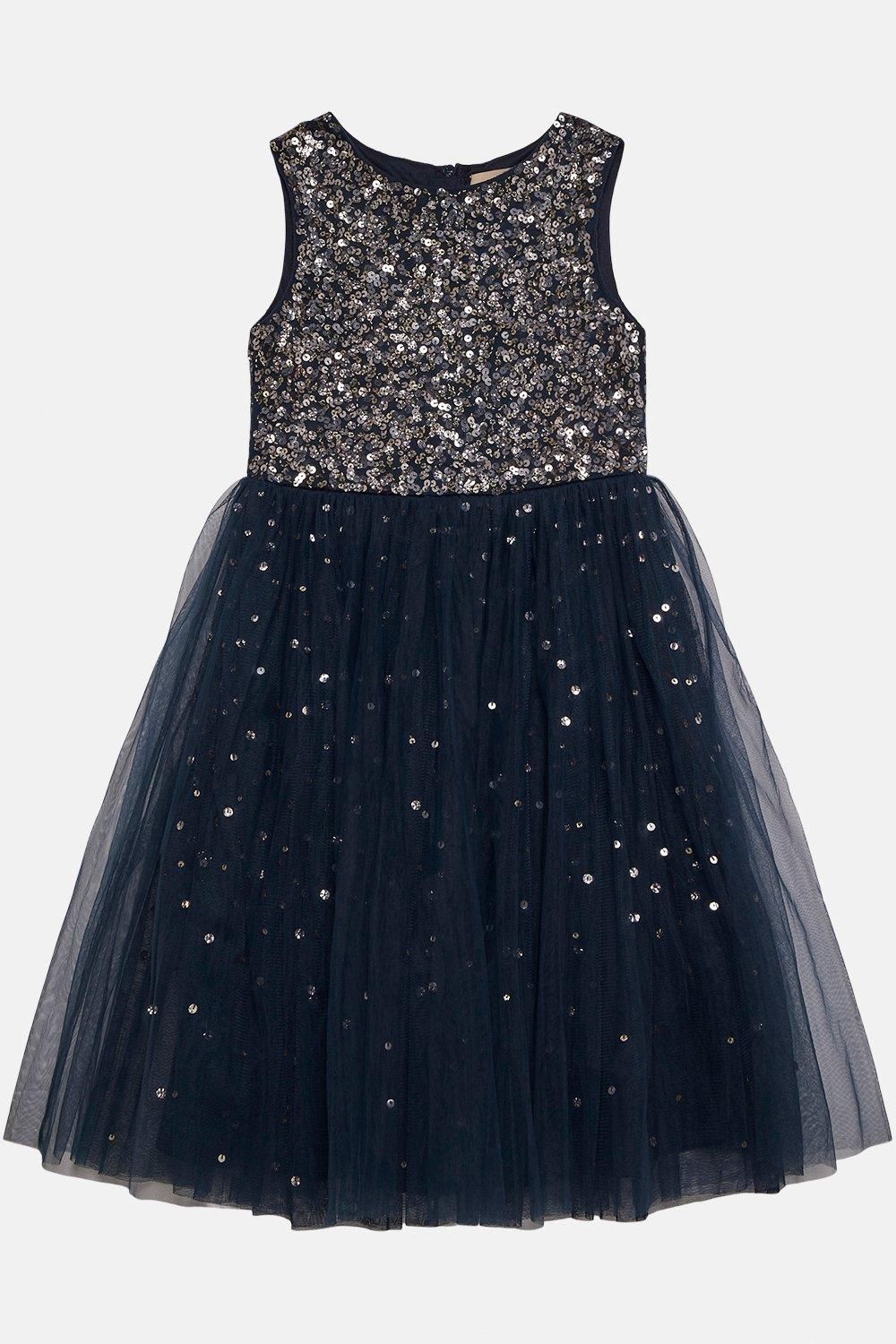 Coast Girls Ombre Sequin Dress Navy image 2