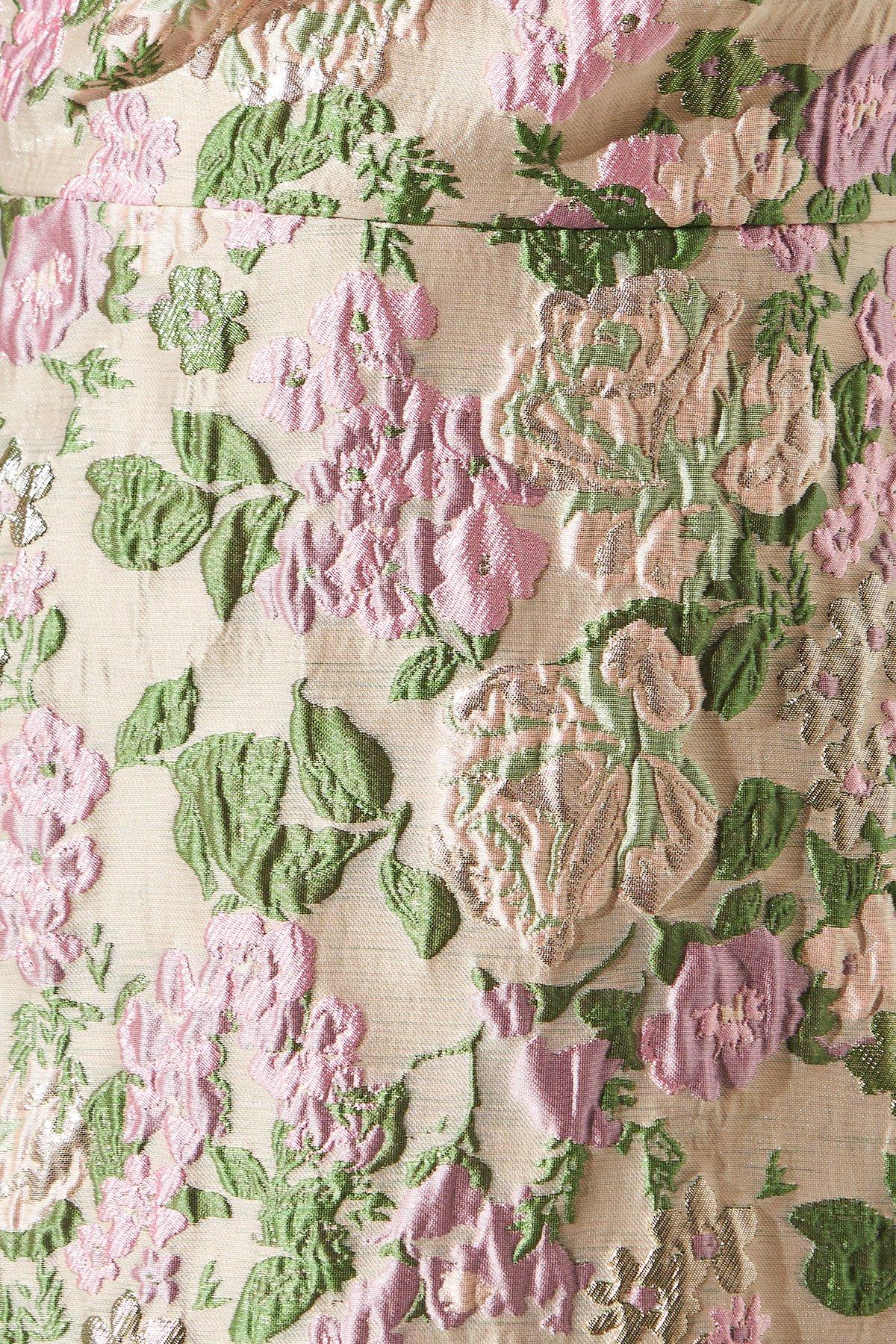 Coast Metallic Floral Jacquard Mini Dress Multi image 6