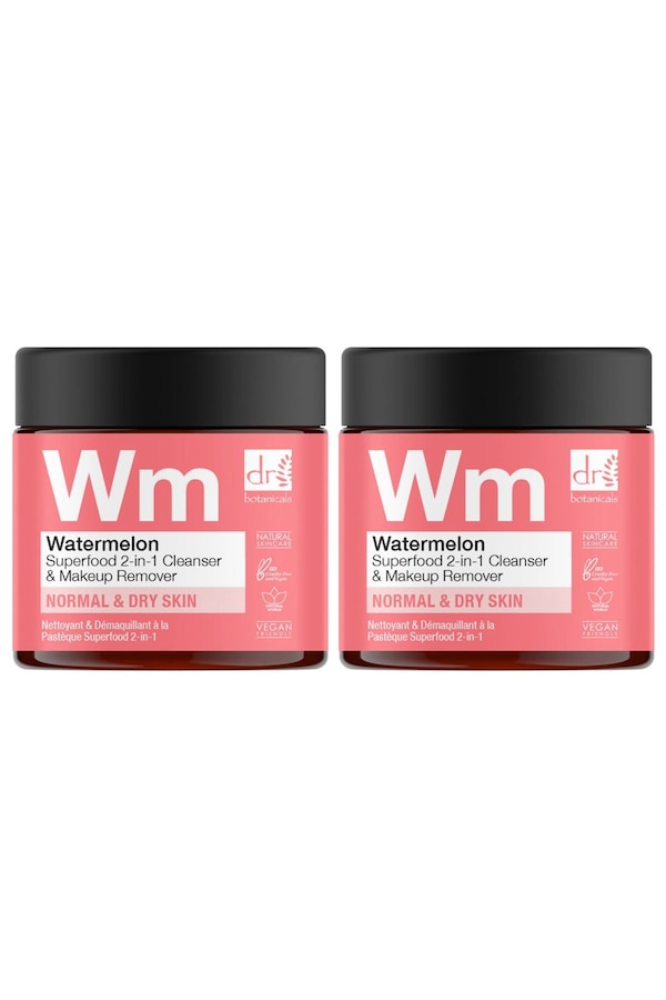 Dr. Botanicals Watermelon Superfood 2-In-1 Cleanser & Makeup Remover 60ml x 2 Duo Pack