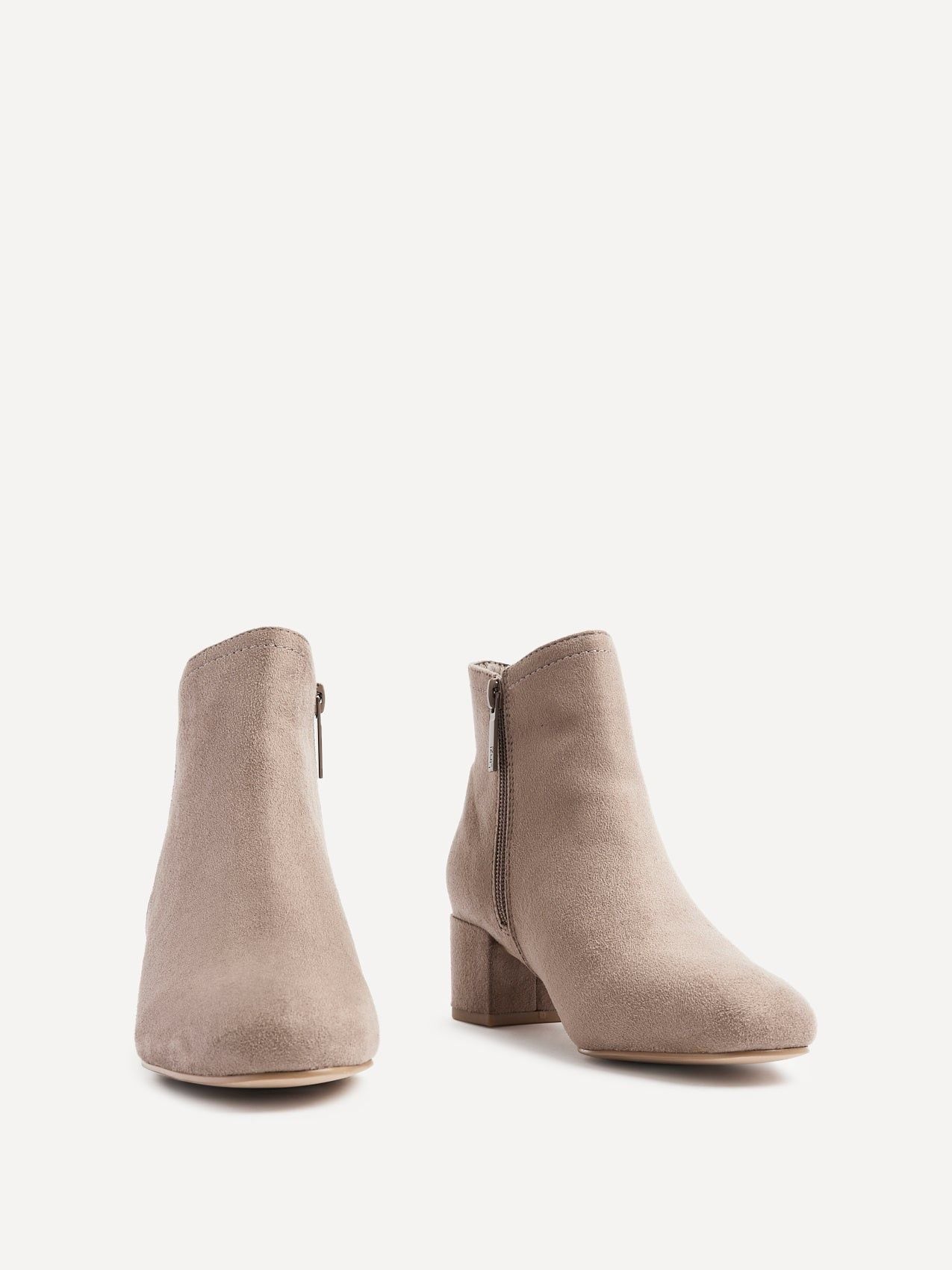 Linzi Manor Mocha Faux Suede Block Heeled Ankle Boot image 3