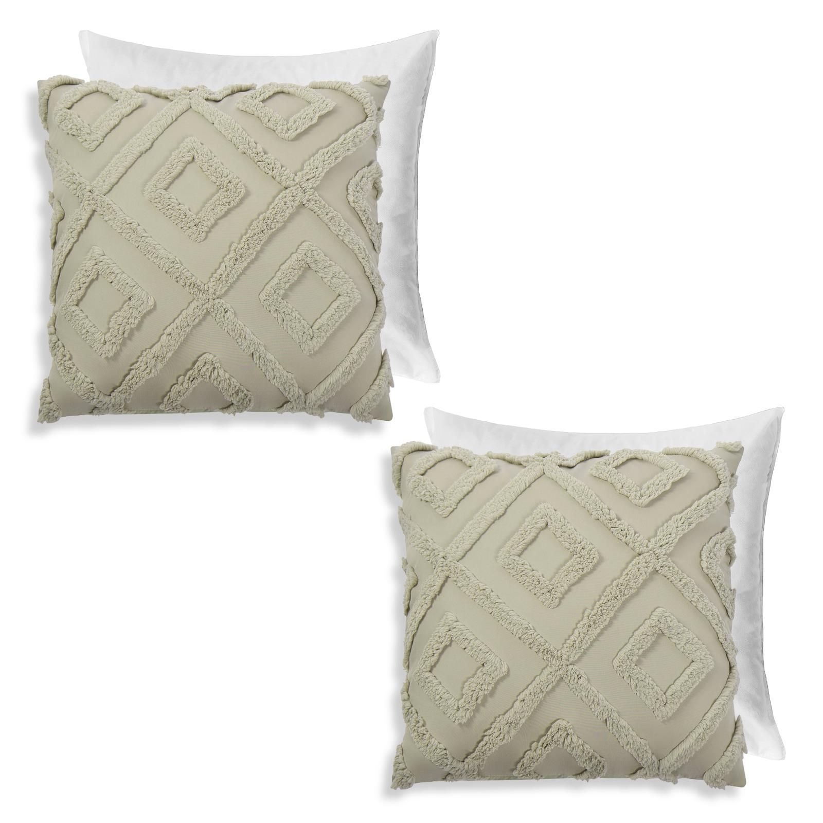 OHS 2 Pack Tufted Arch Filled Cushion Cover image 1