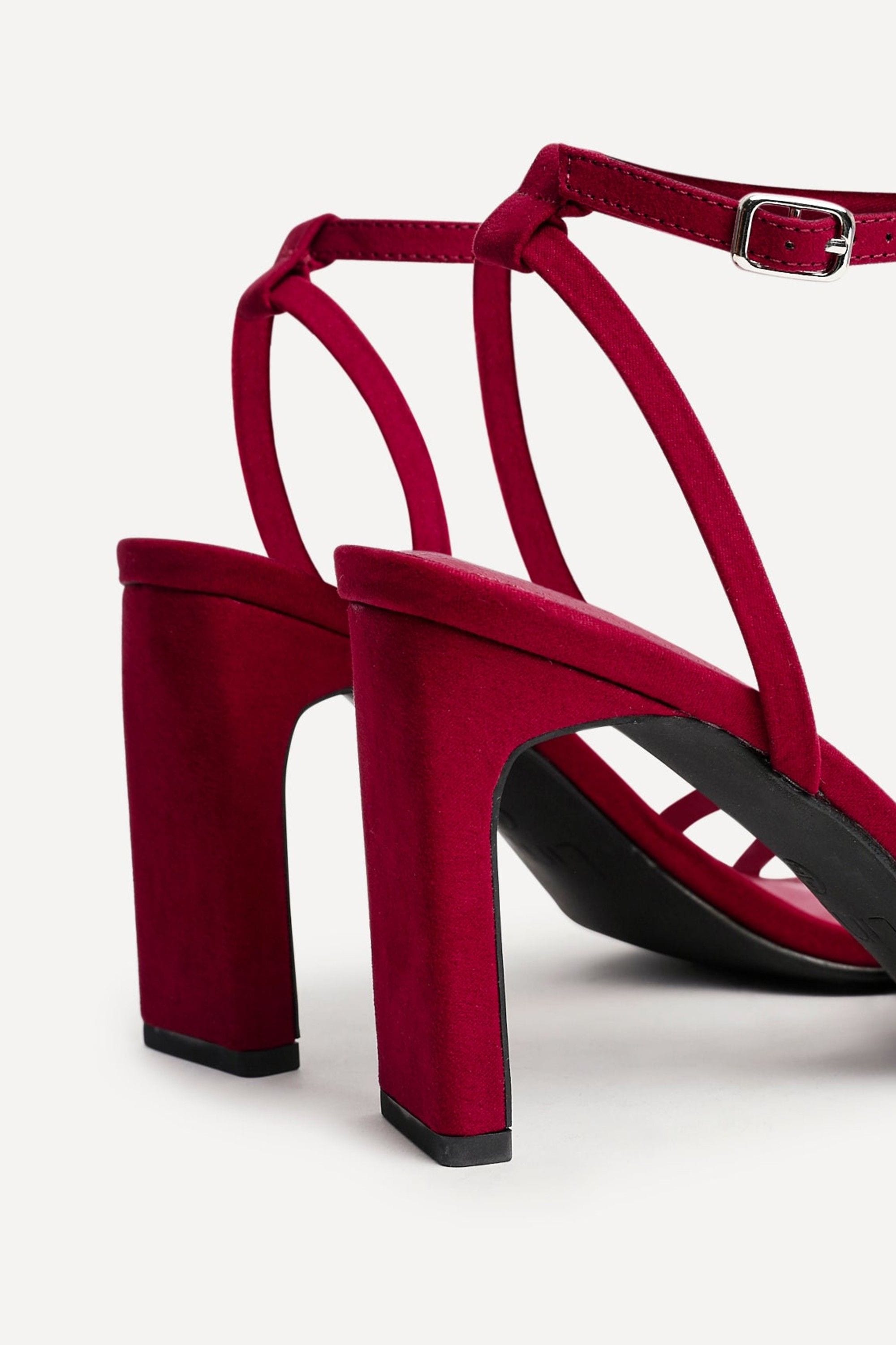 Linzi Gesture Burgundy Faux Suede Strappy High Heel image 5