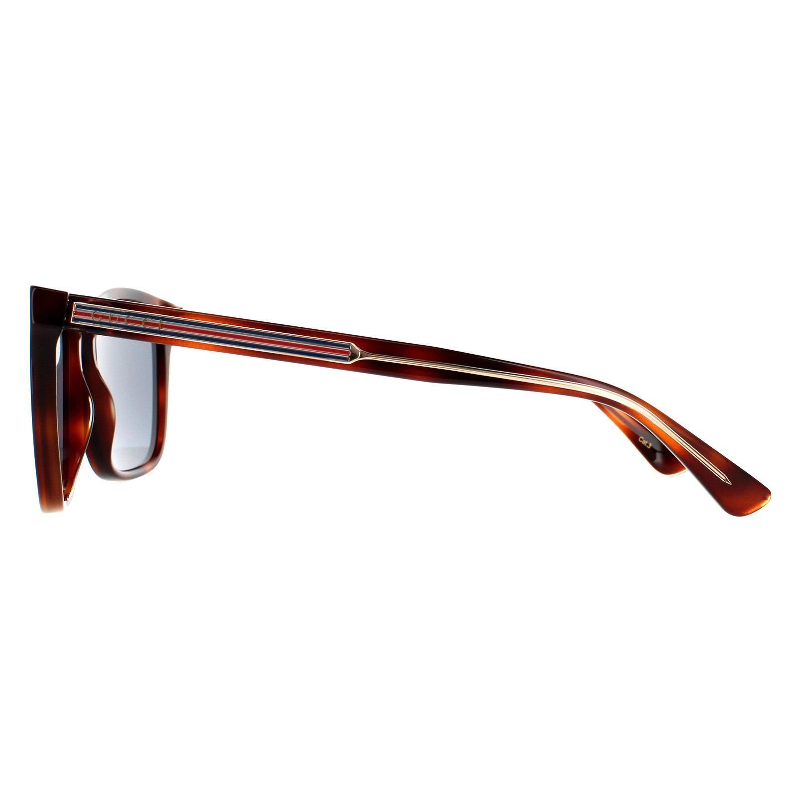 Gucci Rectangle Havana Blue Sunglasses image 3